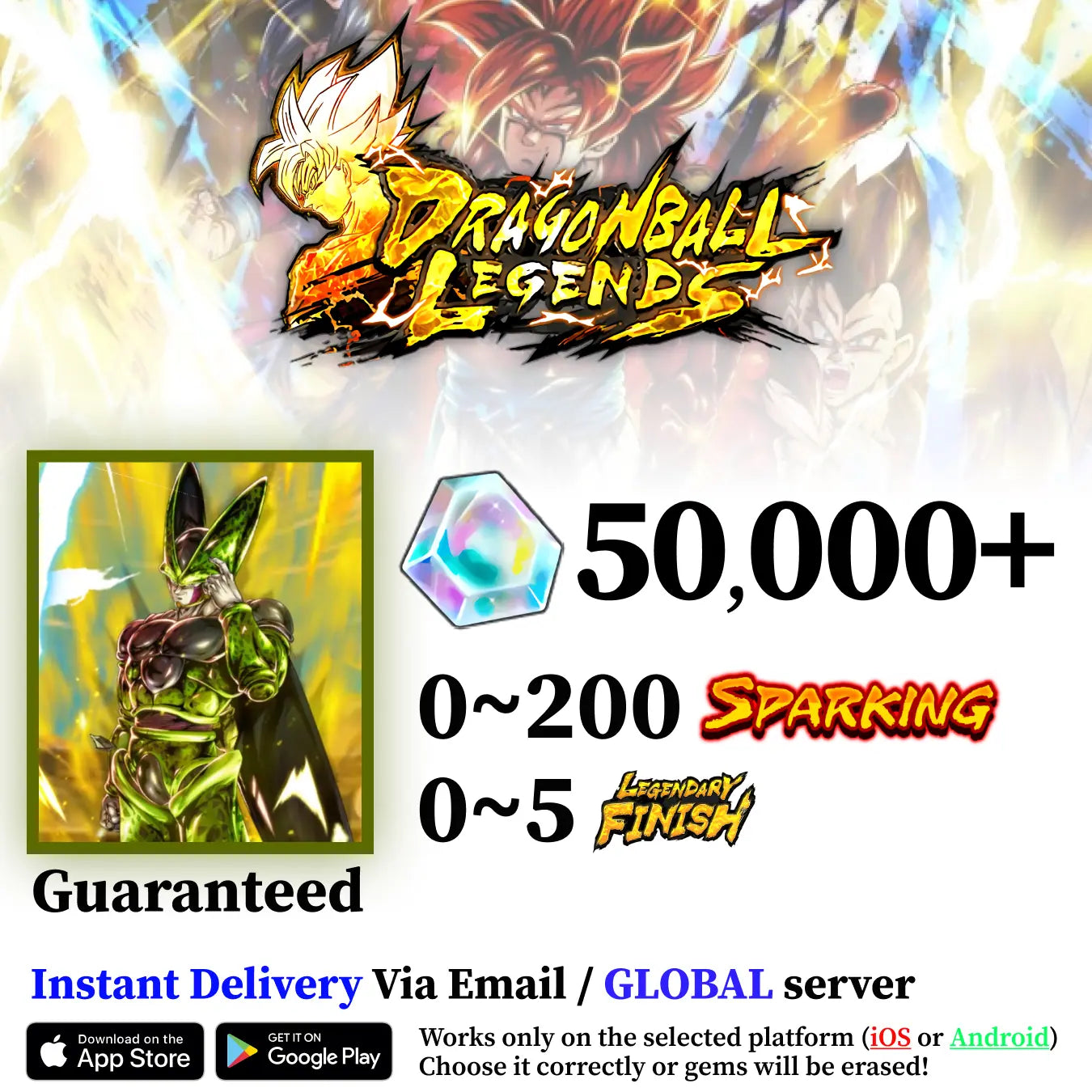 Dragon Ball Legends Perfect Cell Starter Account [iOS/Android]