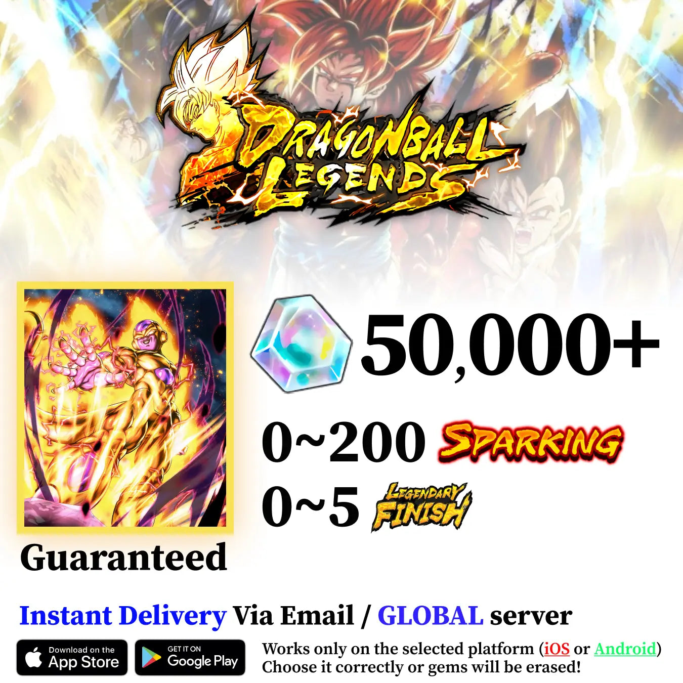 Dragon Ball Legends UL Golden Frieza Starter Account [iOS/Android]