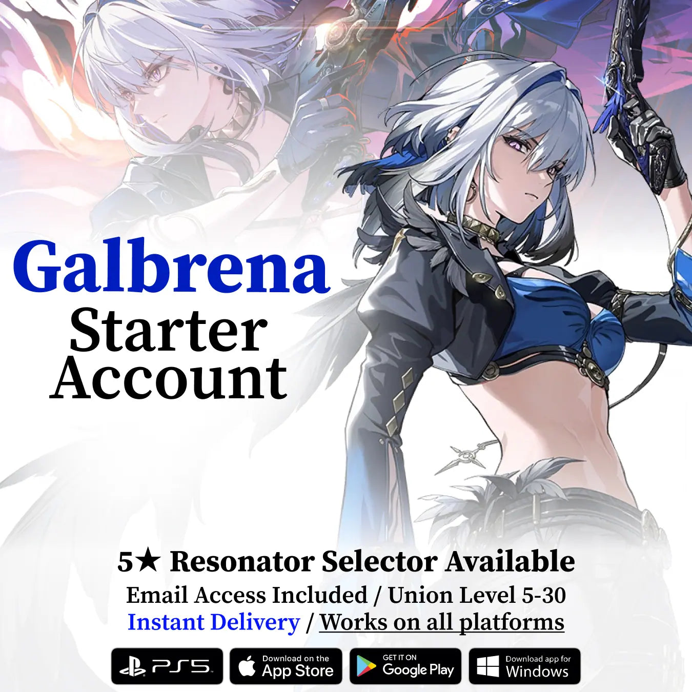 Wuthering Waves Galbrena Starter Reroll Account