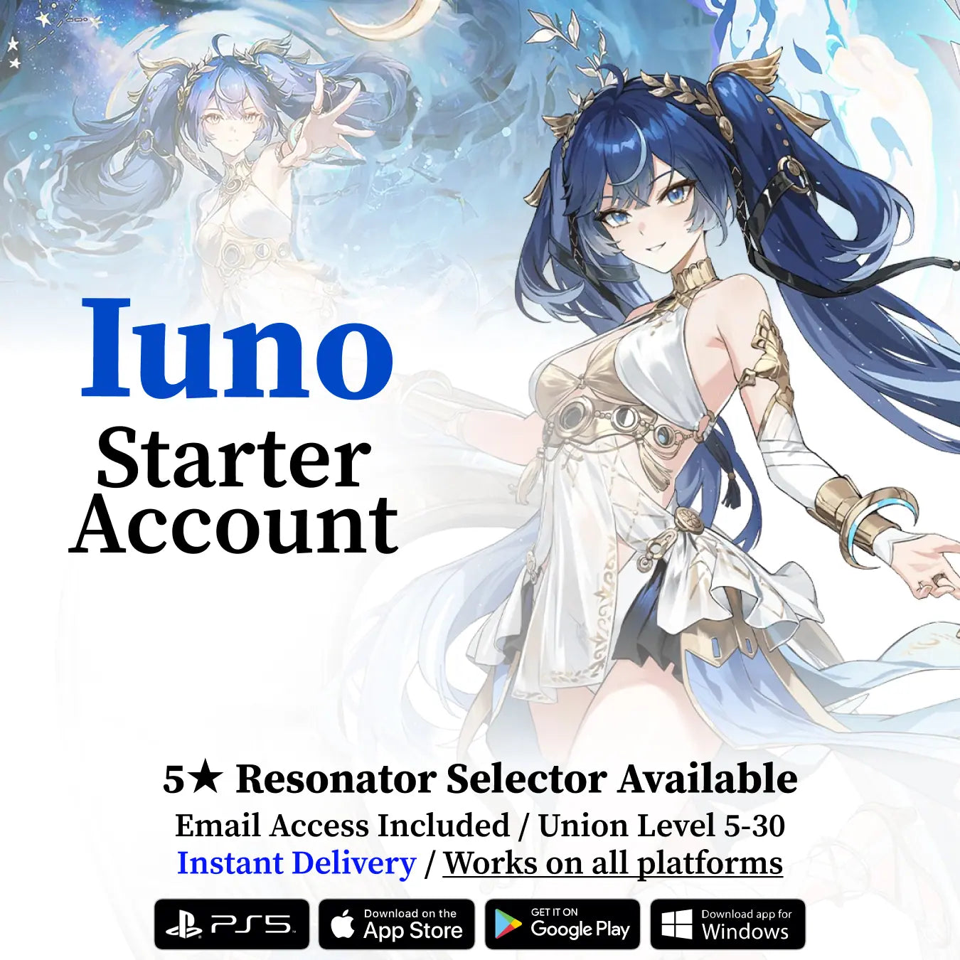 Wuthering Waves Iuno Starter Reroll Account