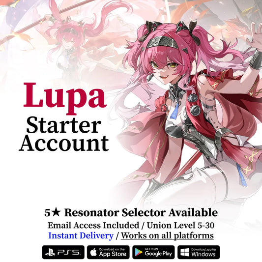 Wuthering Waves Lupa Starter Reroll Account