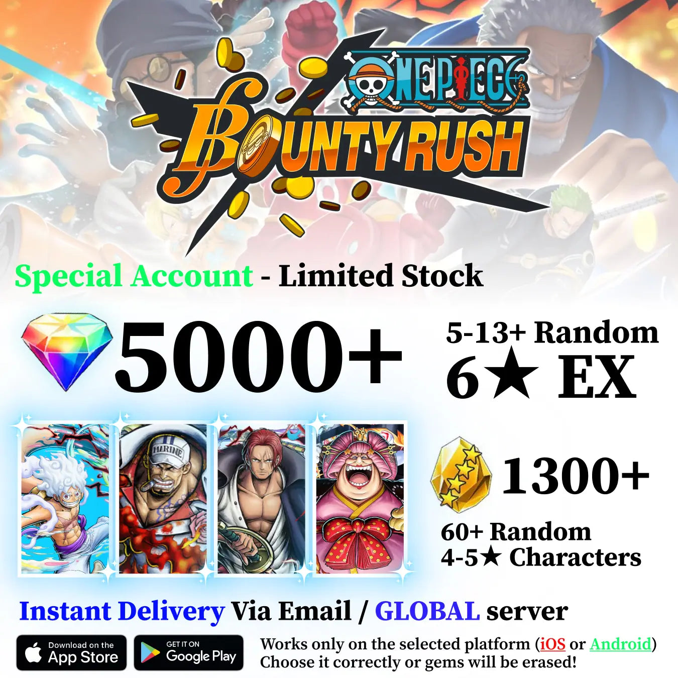Special OPBR Reroll Account [Global]