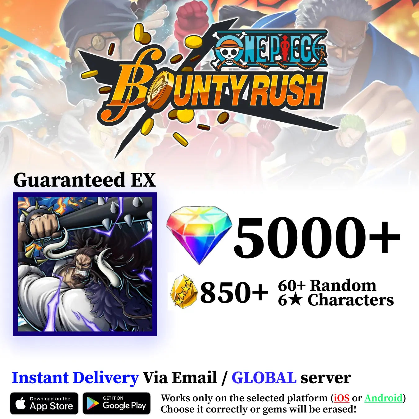 Kaido OPBR Starter Reroll Account [Global]