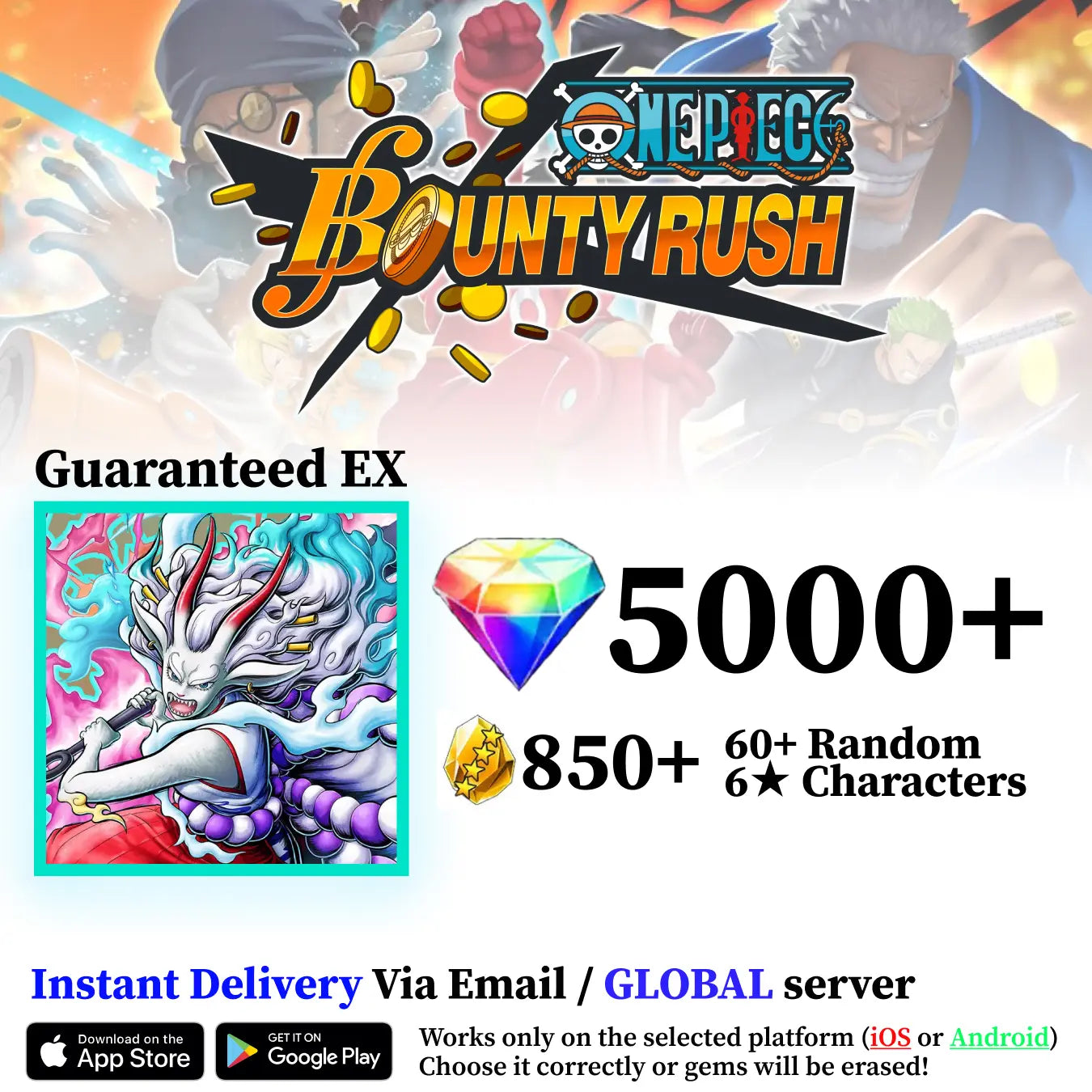 Okuchi-no-Makami Yamato OPBR Starter Reroll Account [Global]