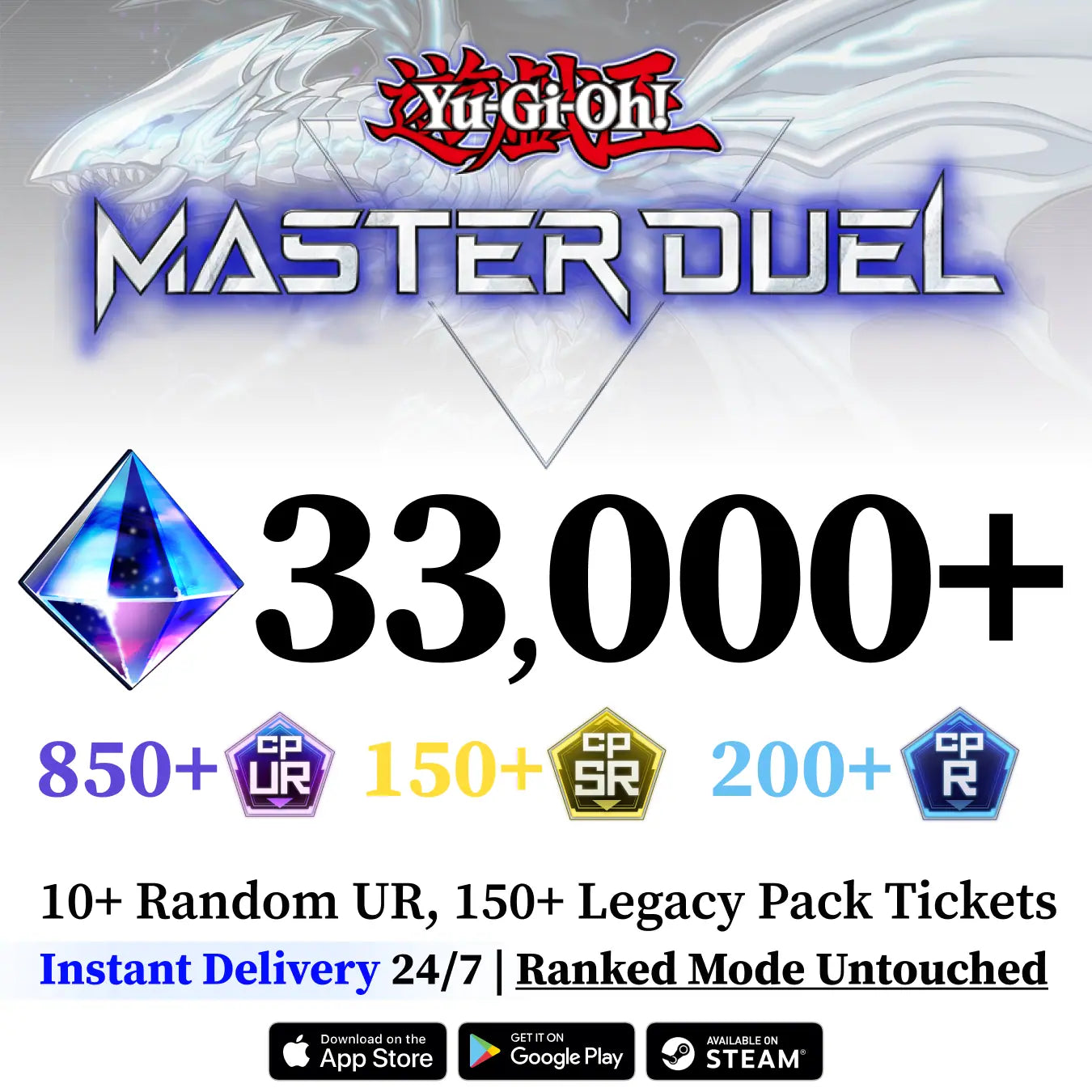 Yu-Gi-Oh! Master Duel Reroll Account with 850+ UR CP [Global]